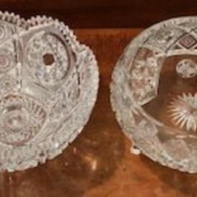 Two Clark Cut Crystal Bowls