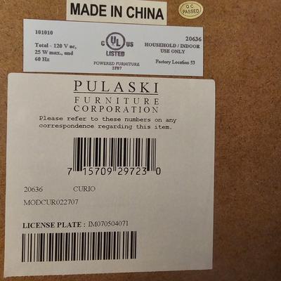 Five Glass Shelf Lighted Curio Cabinet by Pulaski Furniture (GB-JS)