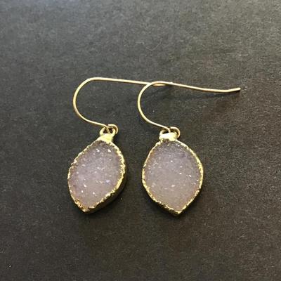 Druzzy crystal dangle earrings