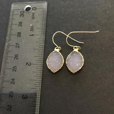 Druzzy crystal dangle earrings