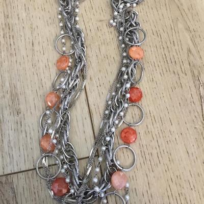 Beautiful, multi strand, chain statement, necklace