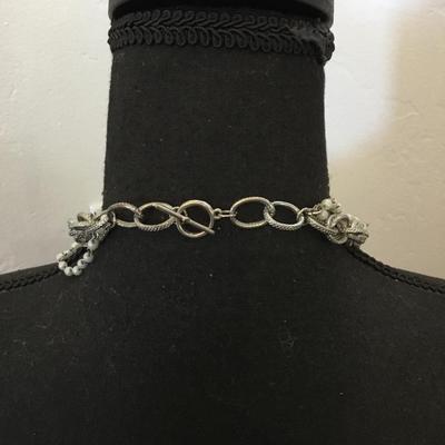 Beautiful, multi strand, chain statement, necklace