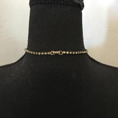 Beautiful, vintage, art deco, crystal rhinestone statement necklace