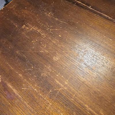 Drop Front Three Drawer Engraved Secretary by Vincent Yeh & Co. (GB-JS)