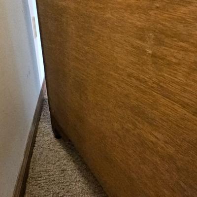 Drop Front Three Drawer Engraved Secretary by Vincent Yeh & Co. (GB-JS)