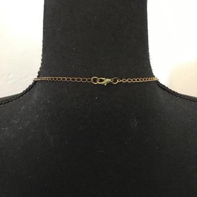 Vintage coin, statement, necklace, gold tone