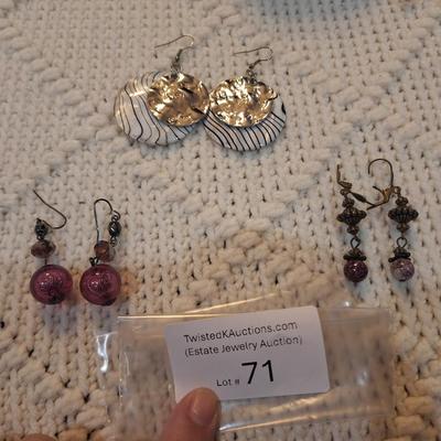 Sale Photo Thumbnail #316: 3 pair of dangle earrings