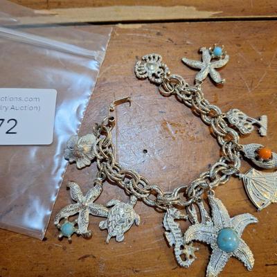 Sale Photo Thumbnail #317: Beach themed charm bracelet