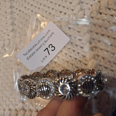 Sale Photo Thumbnail #326: silver tone stretchy bracelet