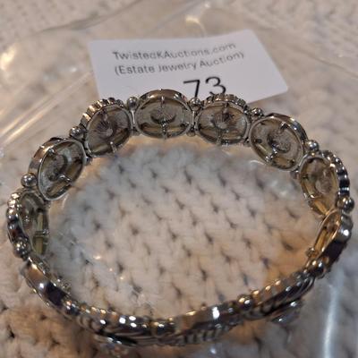 Sale Photo Thumbnail #329: silver tone stretchy bracelet