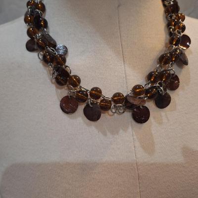 Sale Photo Thumbnail #381: brown beaded necklace