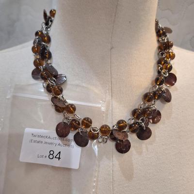 Sale Photo Thumbnail #380: brown beaded necklace