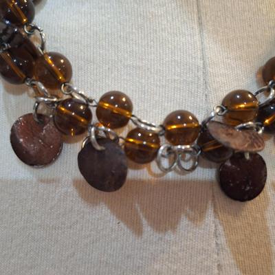 Sale Photo Thumbnail #382: brown beaded necklace