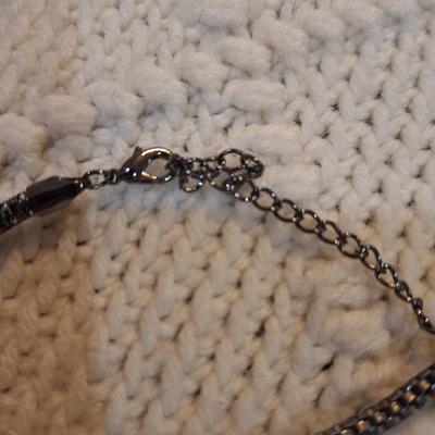 Sale Photo Thumbnail #408: Large statement pendant on blackish silver chain