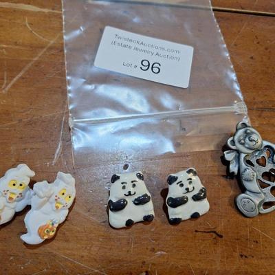 Sale Photo Thumbnail #429: 2 pair earrings and one charm