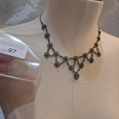 Sale Photo Thumbnail #437: Dainty black choker necklace.