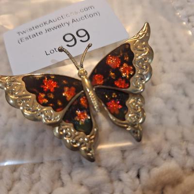 Sale Photo Thumbnail #446: Colorful butterfly brooch