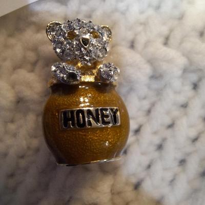 Sale Photo Thumbnail #469: Brooch with Bear in honey pot