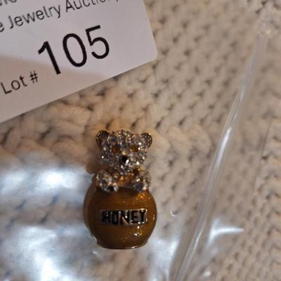 Sale Photo Thumbnail #467: Brooch with Bear in honey pot