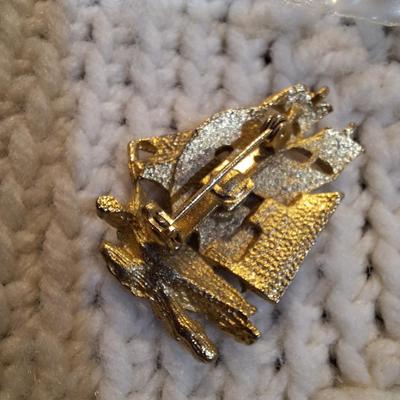 Sale Photo Thumbnail #515: 2 brooches- sailboat and hummingbird