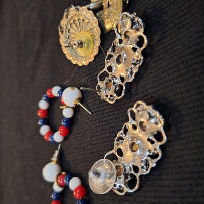 Sale Photo Thumbnail #620: 3 pairs earrings.