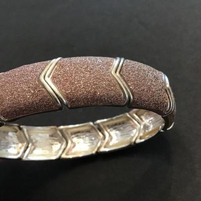 Rose Metallic segmented stretch bracelet