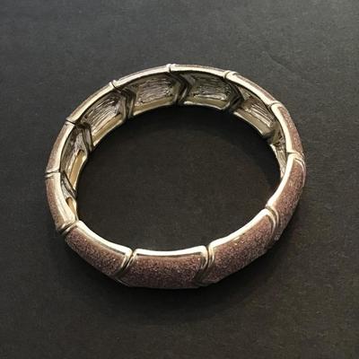 Rose Metallic segmented stretch bracelet