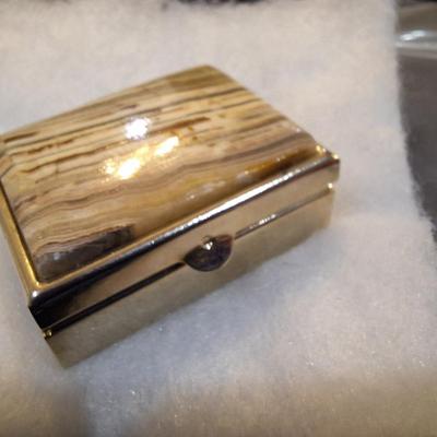 Sale Photo Thumbnail #655: small trinket box approx. 1 inch wide