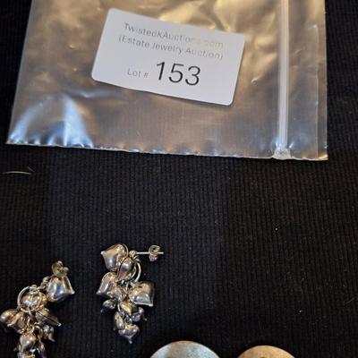 Sale Photo Thumbnail #682: 2 pair silver tone earrings