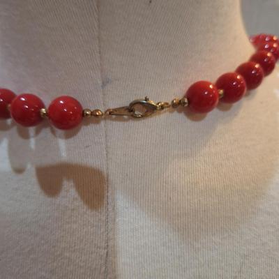 Sale Photo Thumbnail #726: red bead necklace