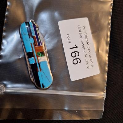 Sale Photo Thumbnail #738: pocket knife with turquoise design
