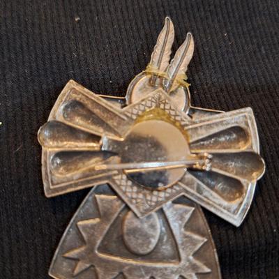 Sale Photo Thumbnail #743: native American style brooch.