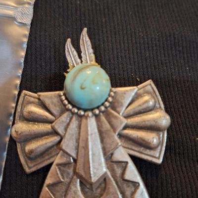 Sale Photo Thumbnail #742: native American style brooch.