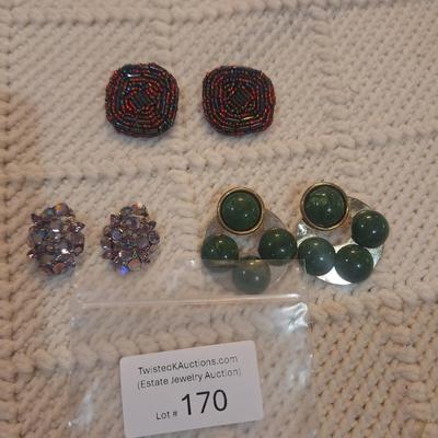 Sale Photo Thumbnail #750: 3 pair earrings