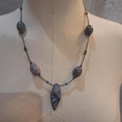 Sale Photo Thumbnail #769: Necklace with Abalone looking pendant