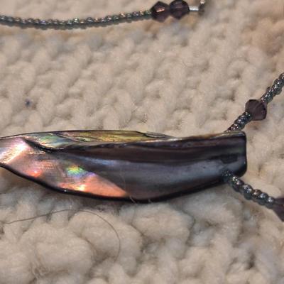 Sale Photo Thumbnail #774: Necklace with Abalone looking pendant