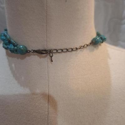 Sale Photo Thumbnail #814: Rock chip necklace with large round pendant