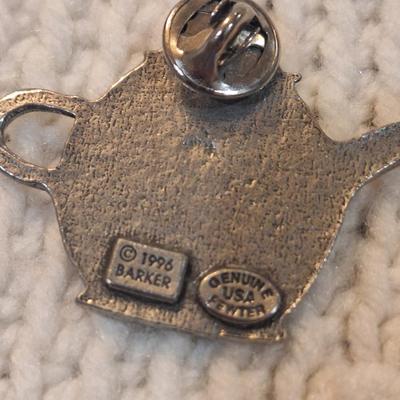 Sale Photo Thumbnail #826: silver tone lapel pin and other item- possible scarf ring