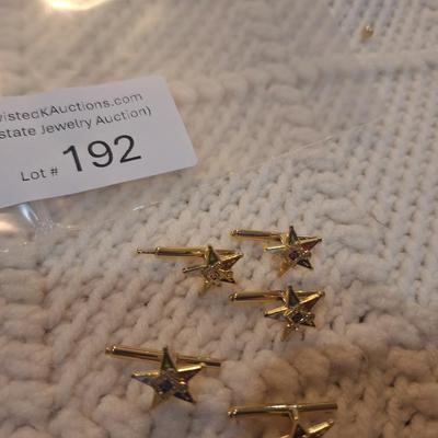 Sale Photo Thumbnail #863: Eastern star free mason button studs.