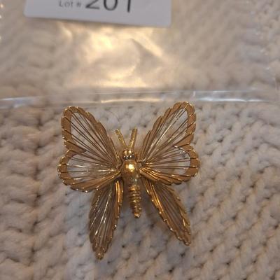 Sale Photo Thumbnail #906: vintage butterfly brooch