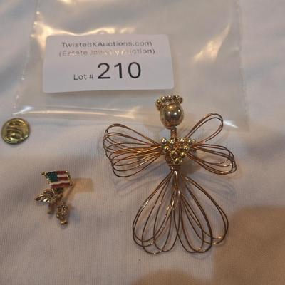 Sale Photo Thumbnail #946: angel brooch and pin