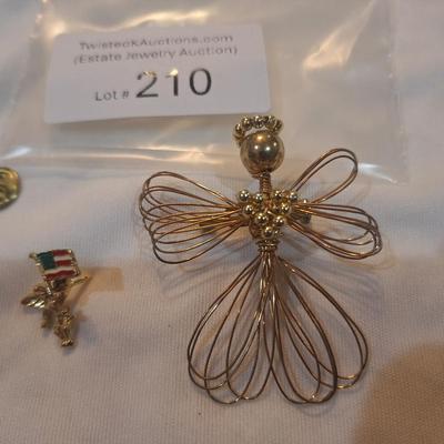 Sale Photo Thumbnail #947: angel brooch and pin