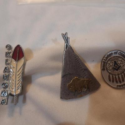 Sale Photo Thumbnail #979: lapel pins- native American style pins