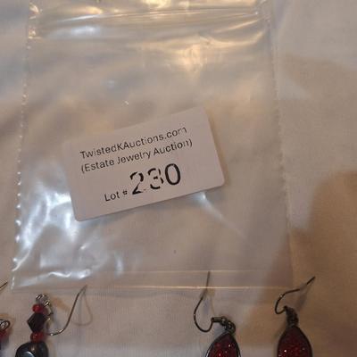 Sale Photo Thumbnail #1015: 2 pair dangle earrings