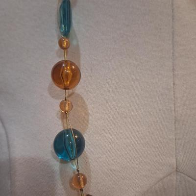 Sale Photo Thumbnail #1050: multi colored beaded necklace