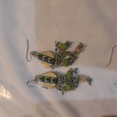 Sale Photo Thumbnail #1096: 3 pair dangle earrings