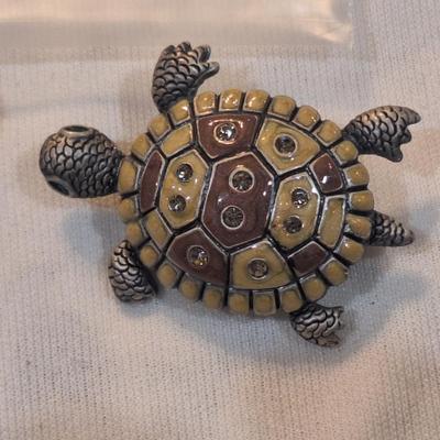 Sale Photo Thumbnail #1109: 2 small turtle brooch pins