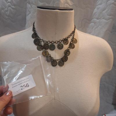 Sale Photo Thumbnail #1138: choker necklace with coin charms