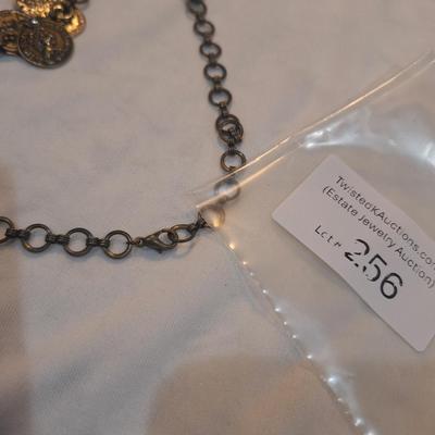 Sale Photo Thumbnail #1140: choker necklace with coin charms
