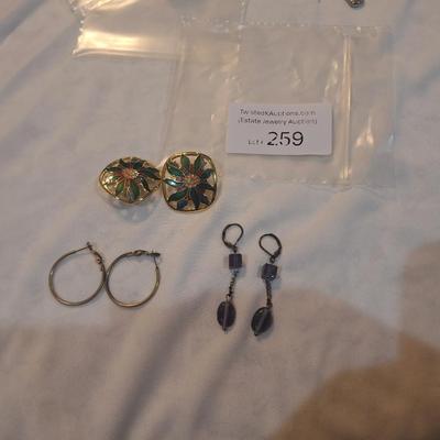 Sale Photo Thumbnail #1150: 3 pair earrings